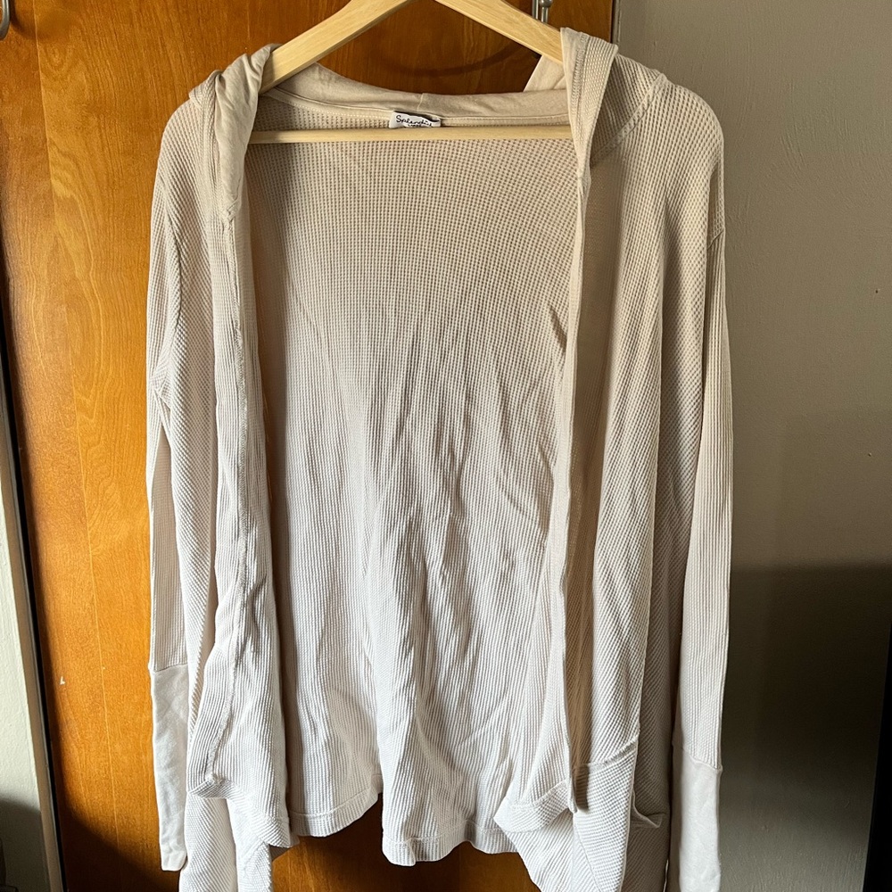 Women's Beige Hooded Top